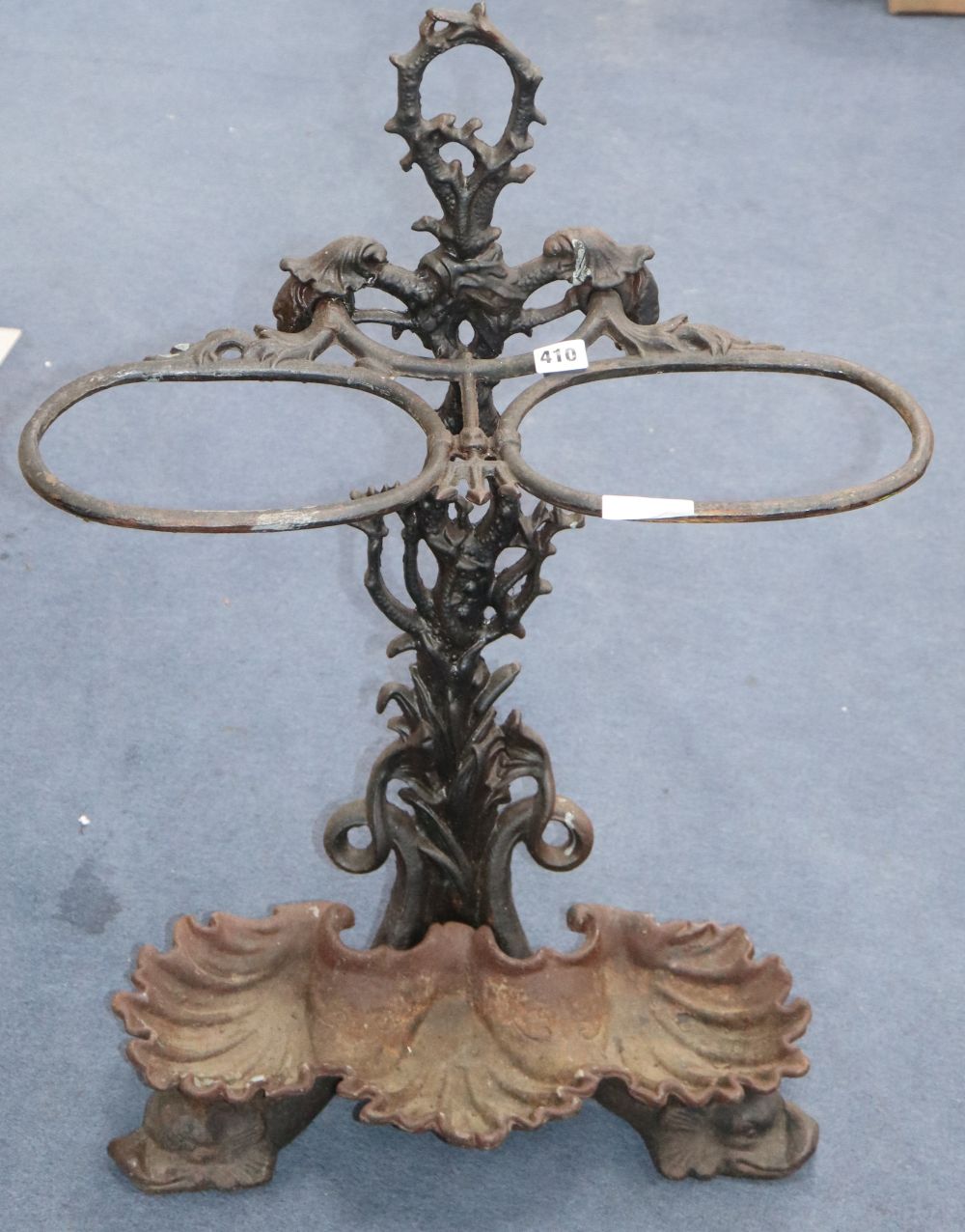 A Victorian cast iron stickstand, height 76cm